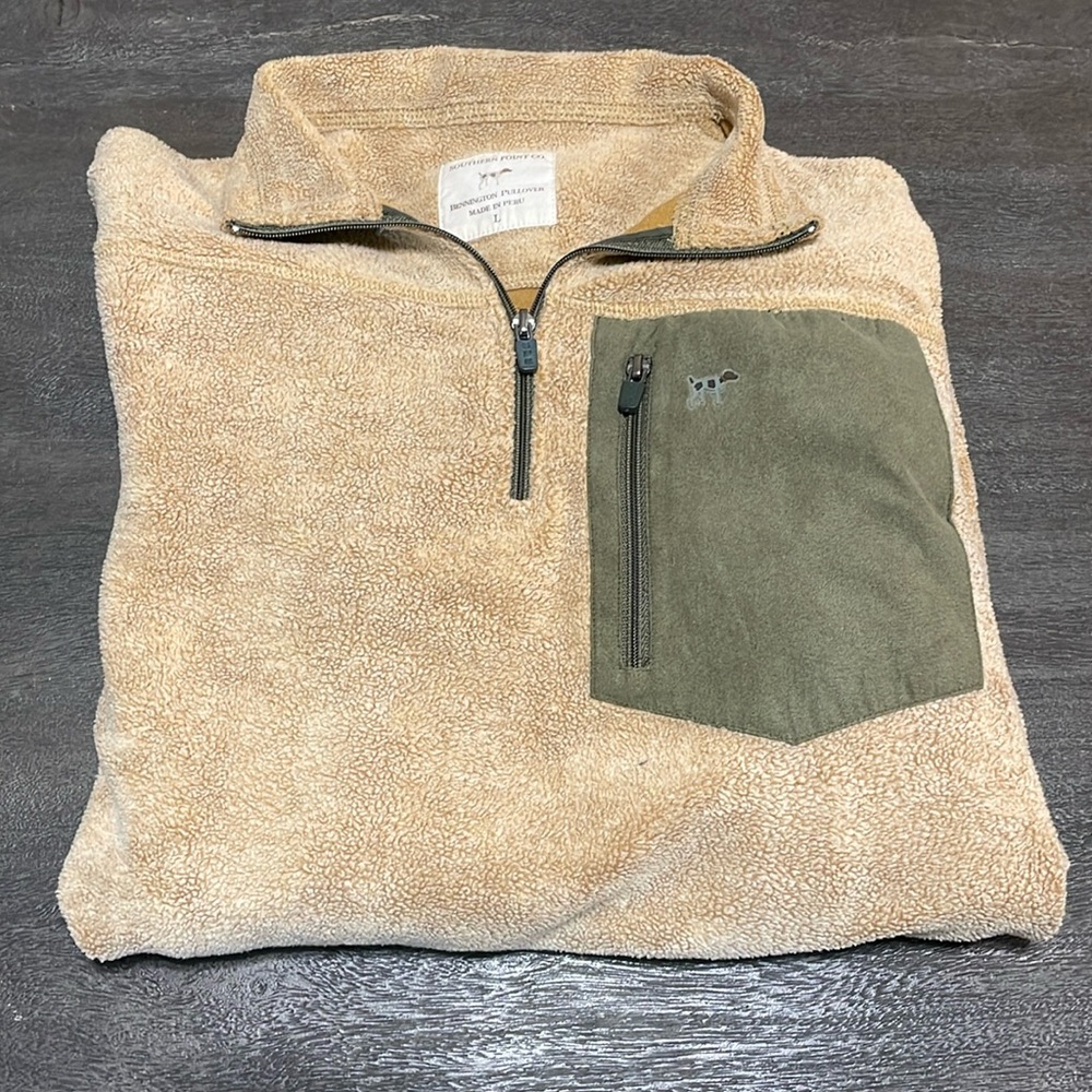 Cream and Olive Southern Point Sweater